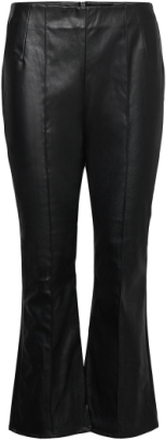 Claudia Pu Stretch Trouser Trousers Leather Leggings/Bukser Svart French Connection*Betinget Tilbud
