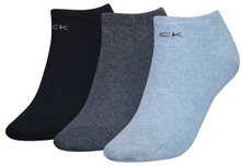 Calvin Klein Strømper 3P Chloe Cotton CK Logo Liner Socks Blå/Grå One Size Dame