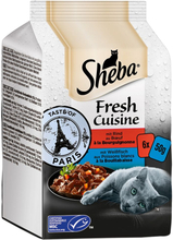 Sheba Fresh Cuisine Taste of Paris (MSC) 6 x 50 g - Rind & Weissfisch