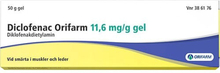 Diclofenac Orifarm, gel 11,6 mg/g 50 gr