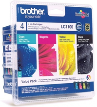 FP Brother LC1100 Value Pack, Black (450sid), Cyan (325sid), Magenta (325sid), Yellow (325sid)
