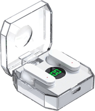 K30 Transparent Capsule Digital Display Touch Control Bluetooth Earphones(White)