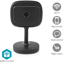 Nedis SmartLife Inomhus Kamera | Wi-Fi | Full HD 1080p | microSD (ingår inte) / Molnlagring (tillval) / Onvif | Med rörelsesensor | Nattsikt