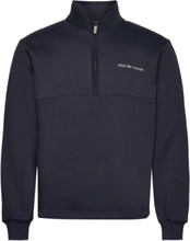 Slhhankie Logo High Neck Zip Sweat W Tops Sweatshirts & Hoodies Sweatshirts Navy Selected Homme
