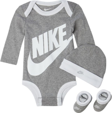 Nike Baby (0–6M) 3-Piece Set - Grey