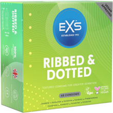 EXS Ribbed & Dotted: Kondomer, 48-pack