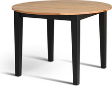 Dalarö runt matbord i oljad ek med svarta ben Ø110 cm