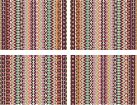 12x stuks Ibiza stijl placemats van vinyl 40 x 30 cm roze