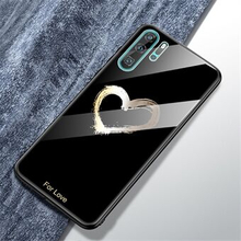 Mønsterudskrivning 9H Glass Back + Soft TPU Edge Hybrid Phone Case til Huawei P30 Pro