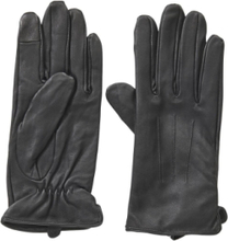 "Pcnellie Leather Smart Glove Noos Accessories Gloves Finger Gloves Black Pieces"