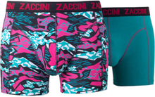 Zaccini 2-pack boxershorts - turquoise + print