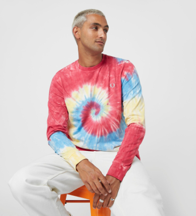 Fred Perry x size? 'Kaleidoscope' Long Sleeve T-Shirt, multifärgad