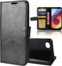 LG Q6 / Q6 Plus Case - Book Case Flip Stand - PU-Leder - schwarz