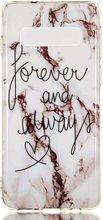 Samsung Galaxy S10 Hülle - Soft TPU Cover - Marble Serie - forever & always