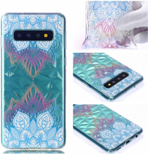 Samsung Galaxy S10 Hülle - 3D Diamond Effekt - Soft TPU Cover - Mandala bunt