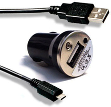 Handy Autoladegerät - 2in1 - KFZ Ladegerät mit USB Buchse und microUSB Kabel ...