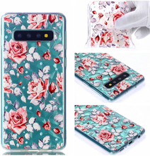 Samsung Galaxy S10 Plus Hülle - 3D Diamond Effekt - Soft TPU Cover - Blumen