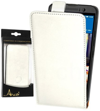 HTC One M9 Case - Anco - Premium FlipCase - Echtleder - weiss