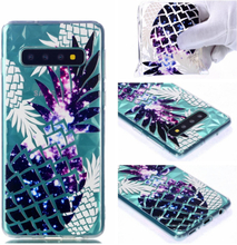 Samsung Galaxy S10 Plus Hülle - 3D Diamond Effekt - Soft TPU Cover - Ananas