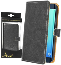 Samsung Galaxy S6 Edge+ Case - Anco - Premium BookCase - Echtleder - schwarz