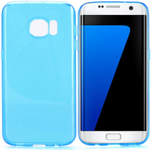 Samsung Galaxy S7 Edge Hülle - TPU Cover - FeatherLine - transparent-blau