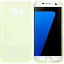 Samsung Galaxy S7 Edge Hülle - TPU Cover - FeatherLine - transparent-grün