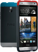HTC One mini / Double Dip Hard Shell / grau mit 4 farbigen Einlagen