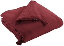 Täcke eller sänggavel "Gaïa" alla storlekar "Cotton Gauze" - Färg: Gaïa Lie de Vin - Storlek på täcke eller sänggavel: 150 x