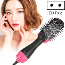 2 in 1 Multi-functional Comb Styling Rotating Hot Hair Dryer Straightener Curler EU Plug