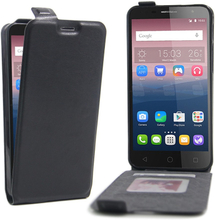 Alcatel POP 4 Plus Case - Slim FlipCase - PU-Leder - schwarz