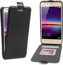 Huawei Y5II / Honor 5 / 5 Play Case - Slim FlipCase - PU-Leder - schwarz