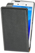 Sony Xperia M4 Aqua Case - Slim FlipCase - PU-Leder - schwarz