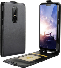 Nokia X6 Case - Slim FlipCase - PU-Leder - schwarz