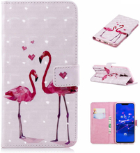 Huawei Mate 20 Lite Case - Book Case - PU-Leder - Flamingo