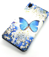 Sony Xperia XA Ultra Case - BookCase - Blumen und Schmetterling