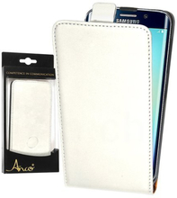 Samsung Galaxy S6 Edge Case - Anco - Premium FlipCase - Echtleder - weiss