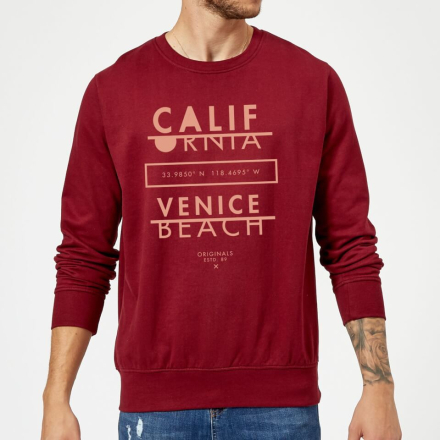 Venice Beach Sweatshirt - Burgundy - XL
