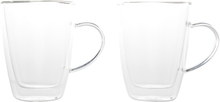 Set van 6x dubbelwandige koffie/thee glazen 250 ml - transparant