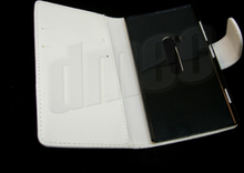 Kunstleder Wallet Tasche 3in1 Set für Nokia Lumia 920, weiss