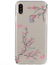 Apple iPhone XS / X Hülle - TPU Hülle - Transparent Blüten