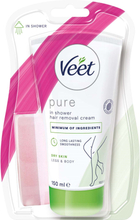Veet Pure In Shower Hair Removal Cream Dry Skin Legs & Body 150 m