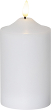 Star Trading - Flamme led-kubbelys med timer 15 cm hvit