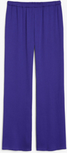 Regular waist straight leg textured trousers - Purple
