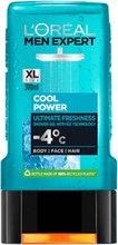 L'oréal Men Expert Cool-Power Shower Gel 300Ml Beauty MEN Skin Care Body Shower Gel Nude L'Oréal Paris*Betinget Tilbud