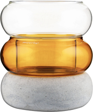 Muurla - Bagel lykt/vase 11x12 cm amber