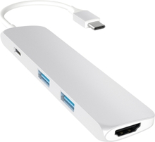 Satechi Slim USB-C Multi-Port ‑sovitin 4K HDMI, Silver