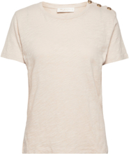 Toulon Bis T-Shirt T-shirts & Tops Short-sleeved Creme BUSNEL*Betinget Tilbud