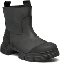 Recycled Rubber Tubular Boot Shoes Boots Ankle Boots Ankle Boot - Flat Svart Ganni*Betinget Tilbud