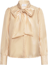 Viklarnia L/S Bow Shirt Tops Blouses Long-sleeved Cream Vila