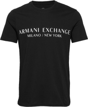 T-Shirt Tops T-shirts Short-sleeved Black Armani Exchange